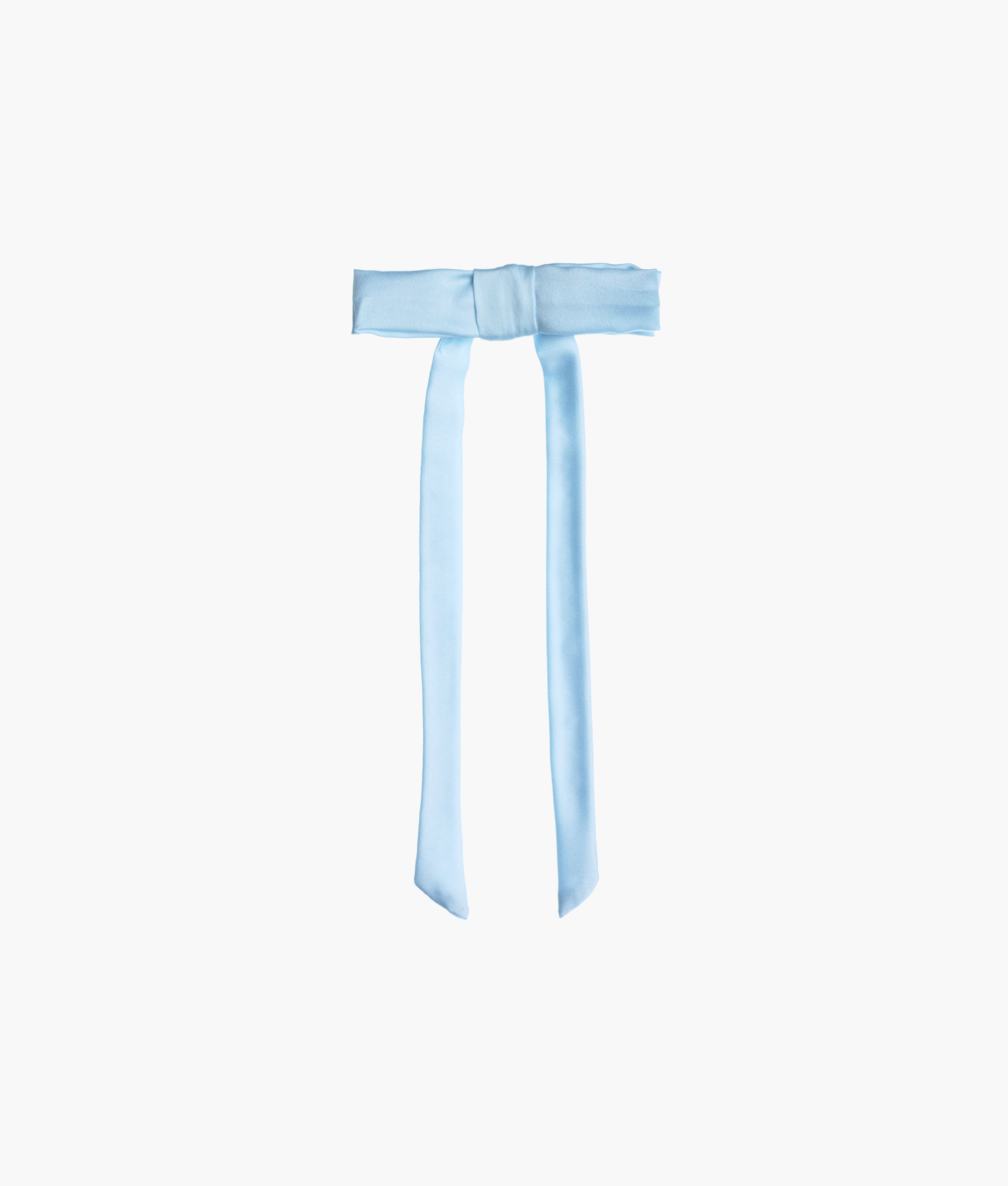 Jeanie bow in baby blue satin