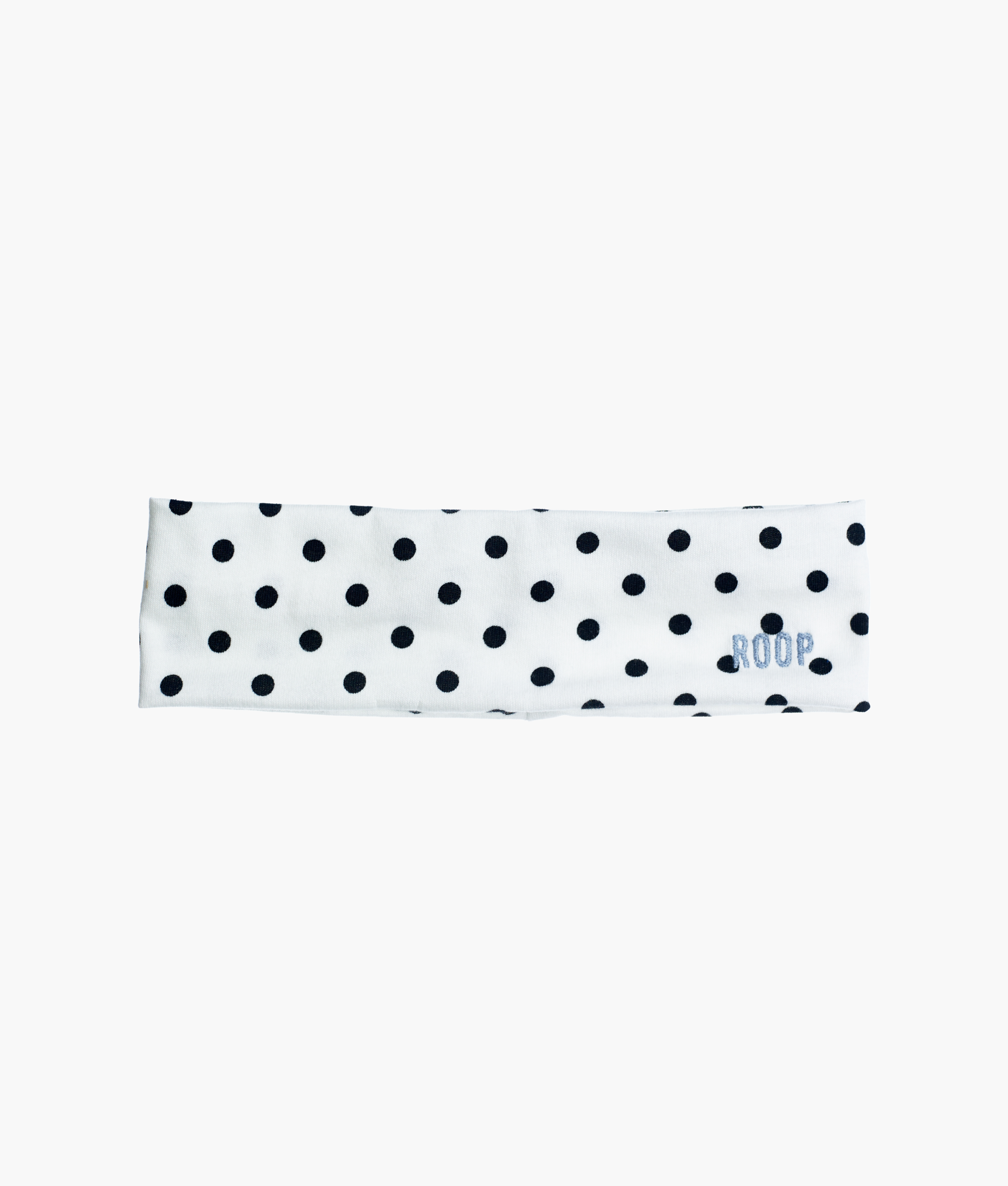 Jennifer headband in off white and black polka dot