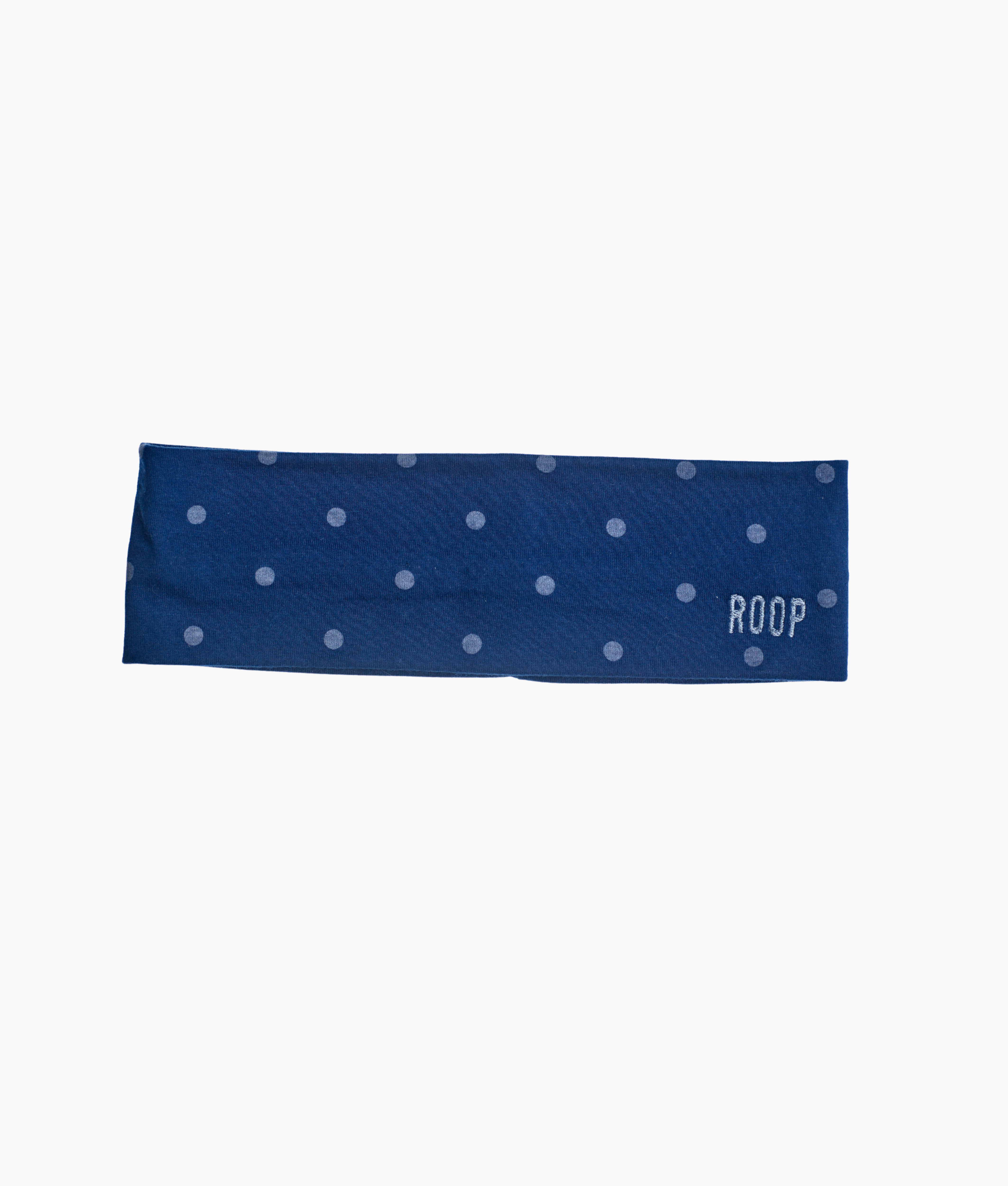 Jennifer headband in classic blue and light blue polka dot