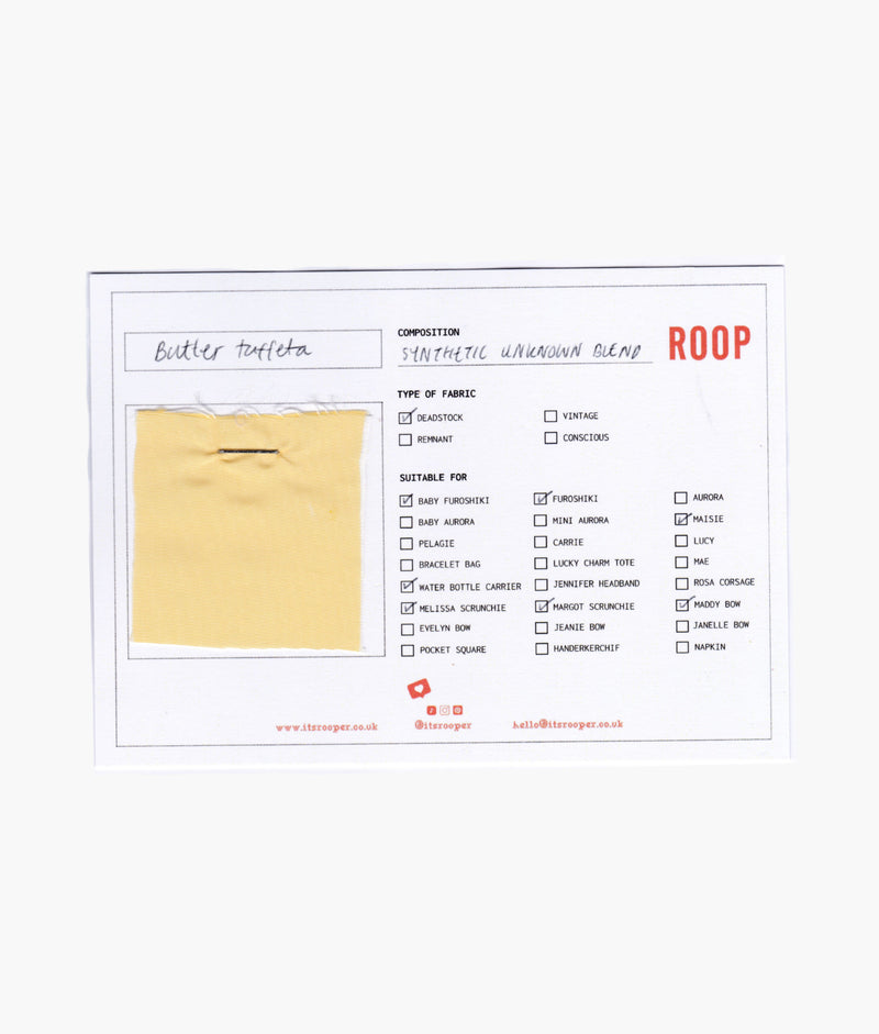 Fabric sample card