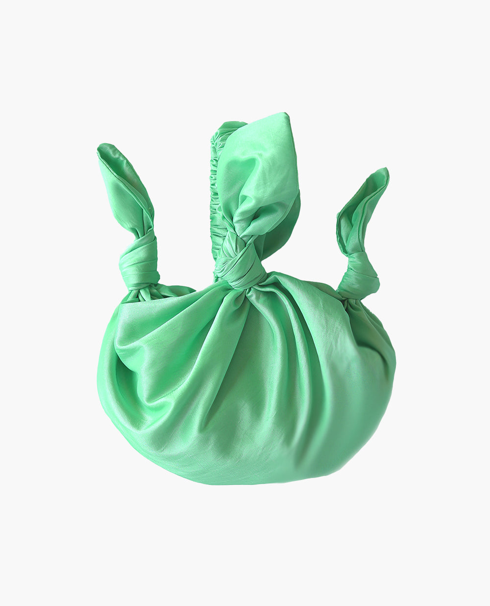 Baby furoshiki handbag in deadstock mint green taffeta
