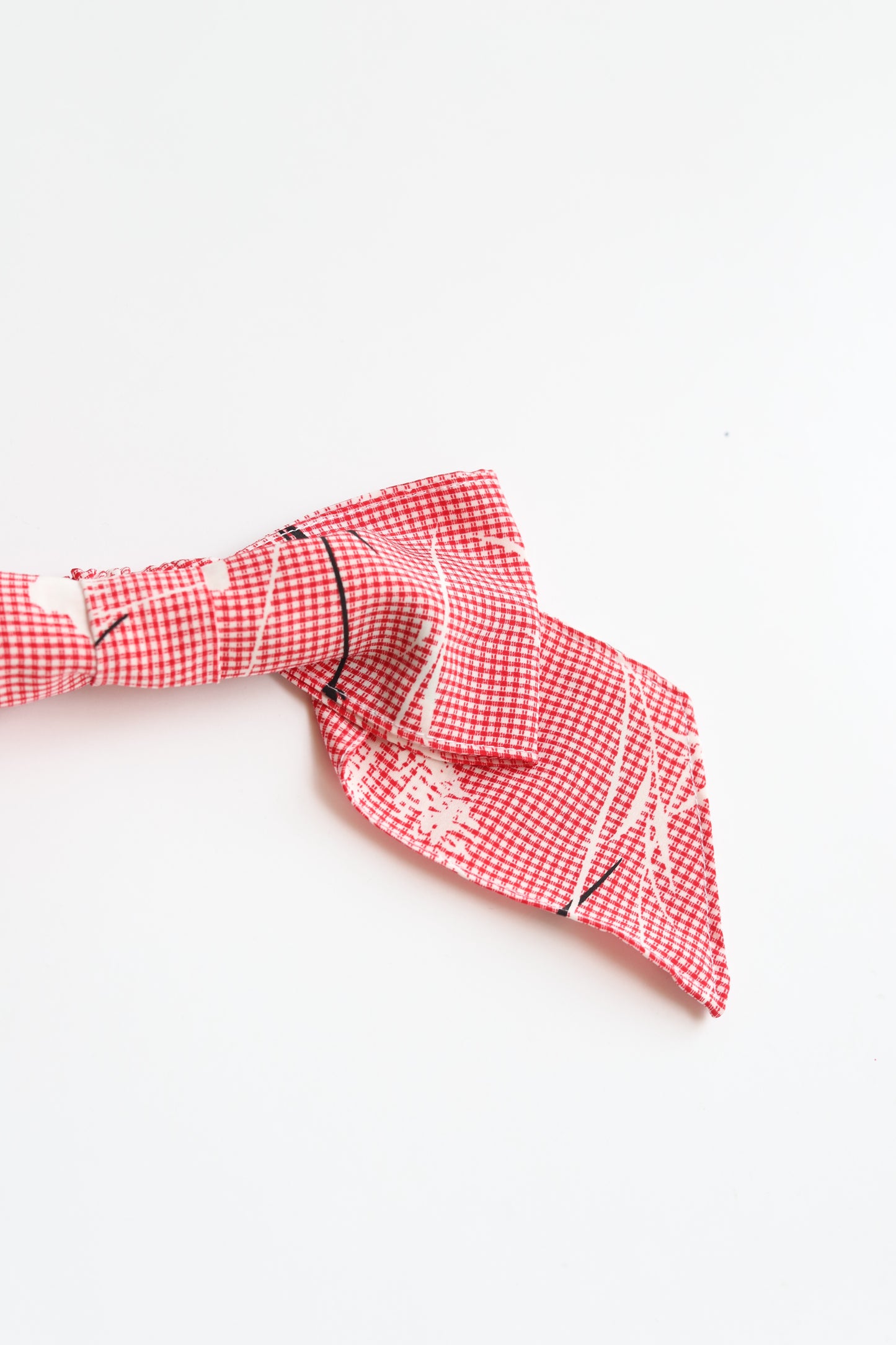 Maddy bow scrunchie in red floral gingham
