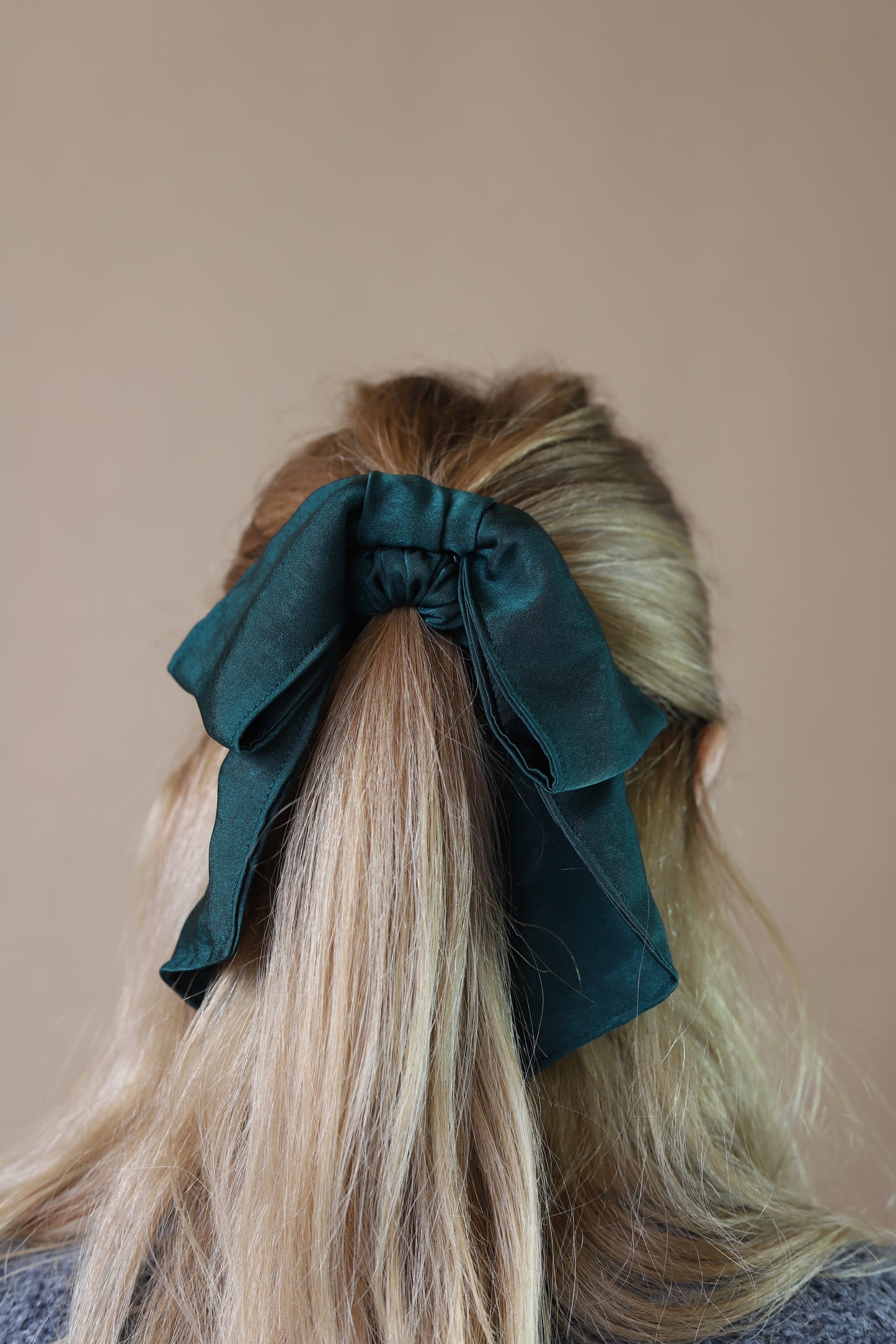 Maddy bow scrunchie in forest