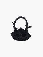 Mini Aurora handbag in black rose velvet flock
