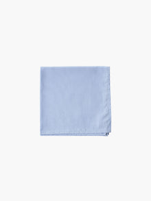 A blue cotton square handkerchief.