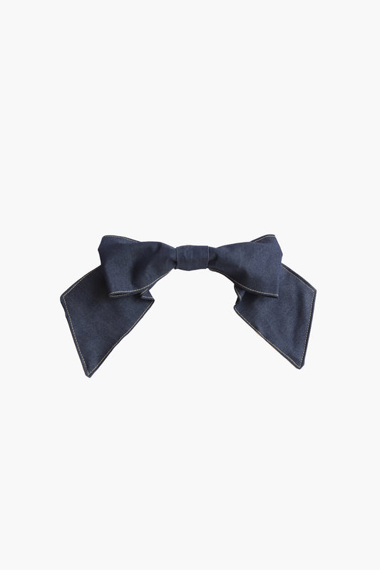 Maddy bow scrunchie in denim