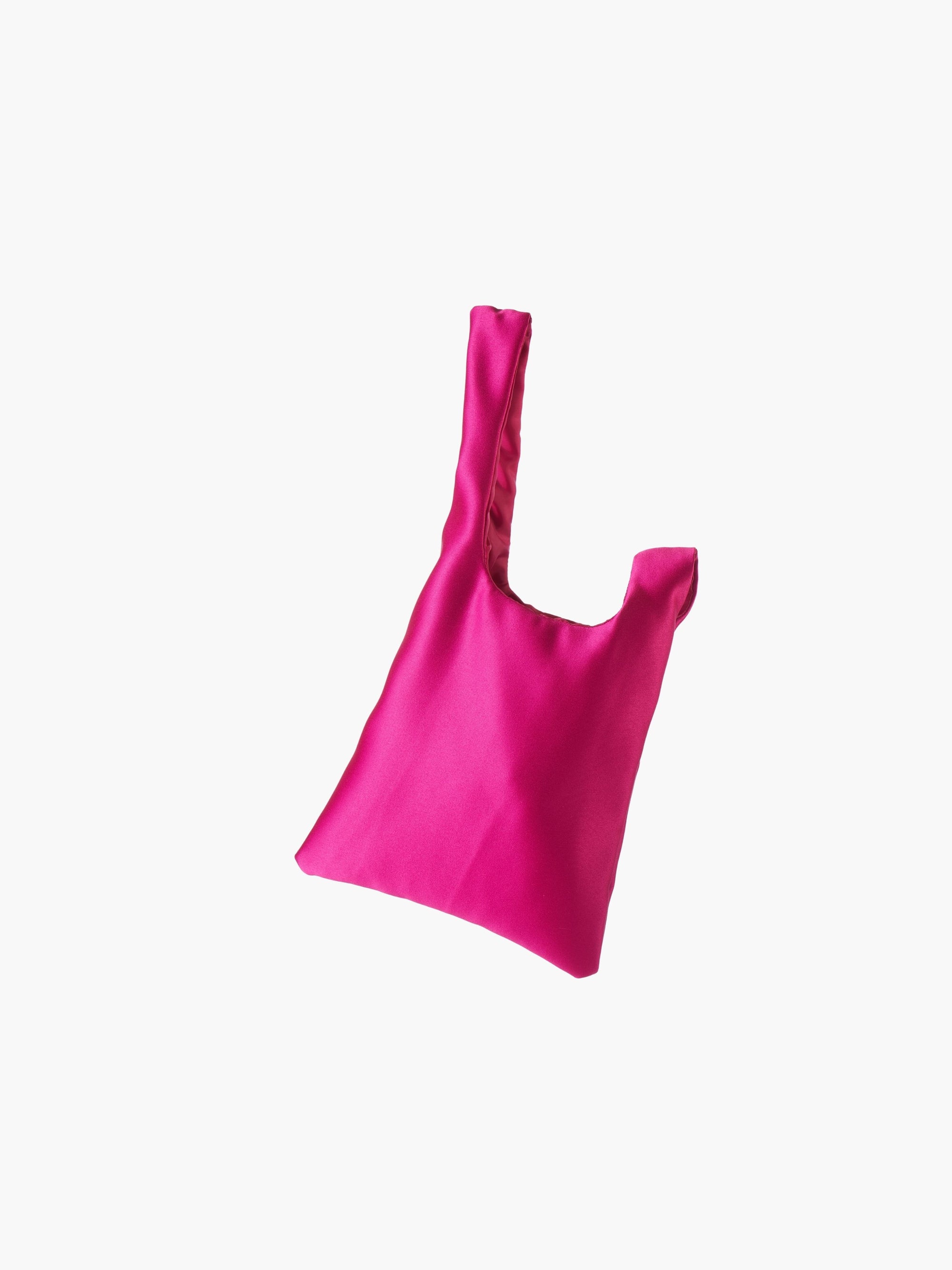 Cleo handbag in fuchsia satin