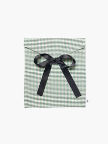 Keepsake pouch in green check