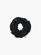 Melissa scrunchie in black crinkle taffeta