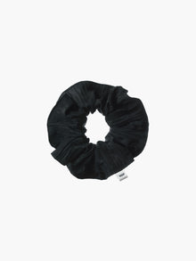 Melissa scrunchie in black crinkle taffeta