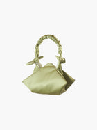 Mini Aurora handbag in willow satin