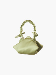 Mini Aurora handbag in willow satin
