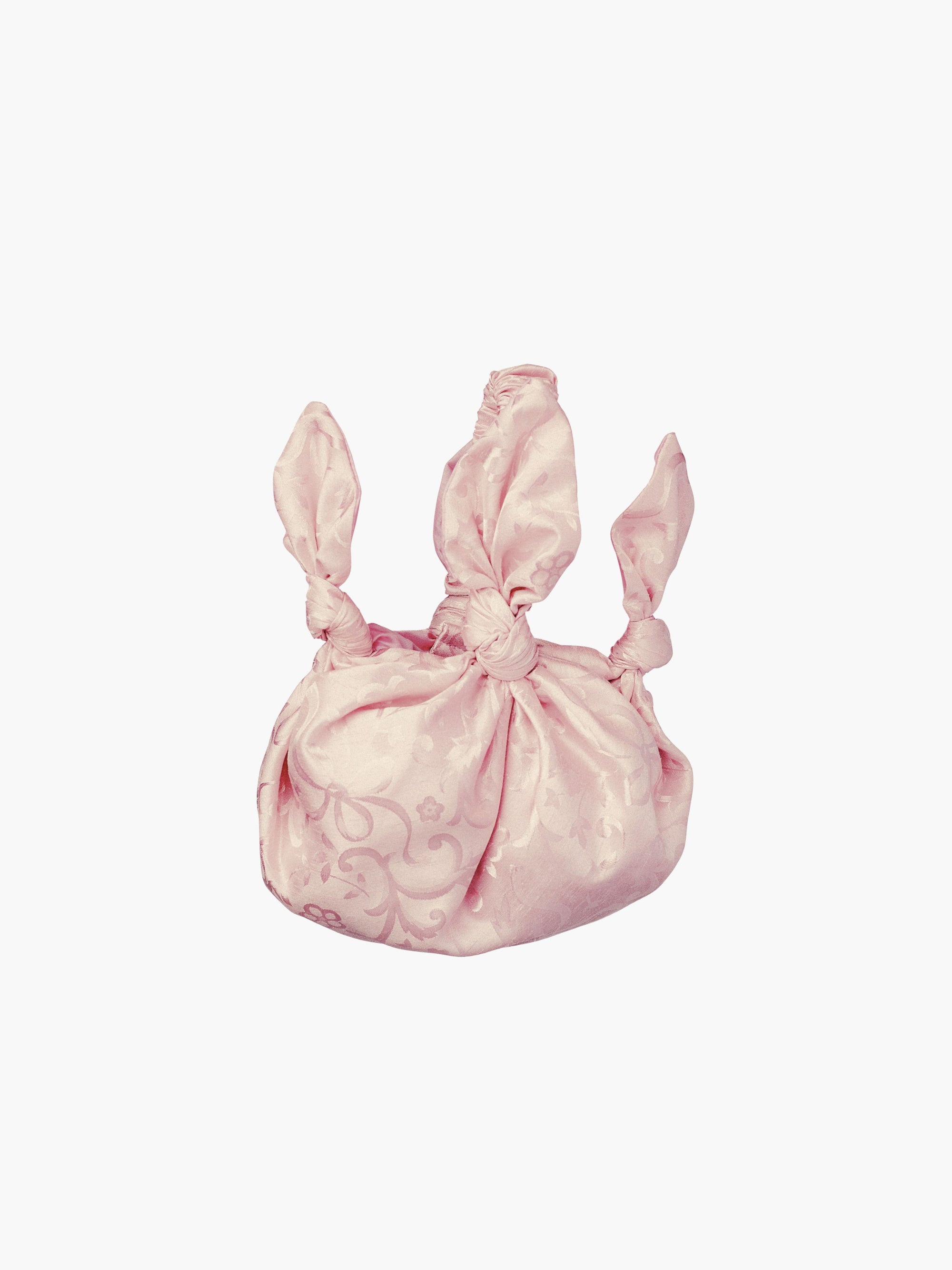 Baby furoshiki handbag in pale pink floral