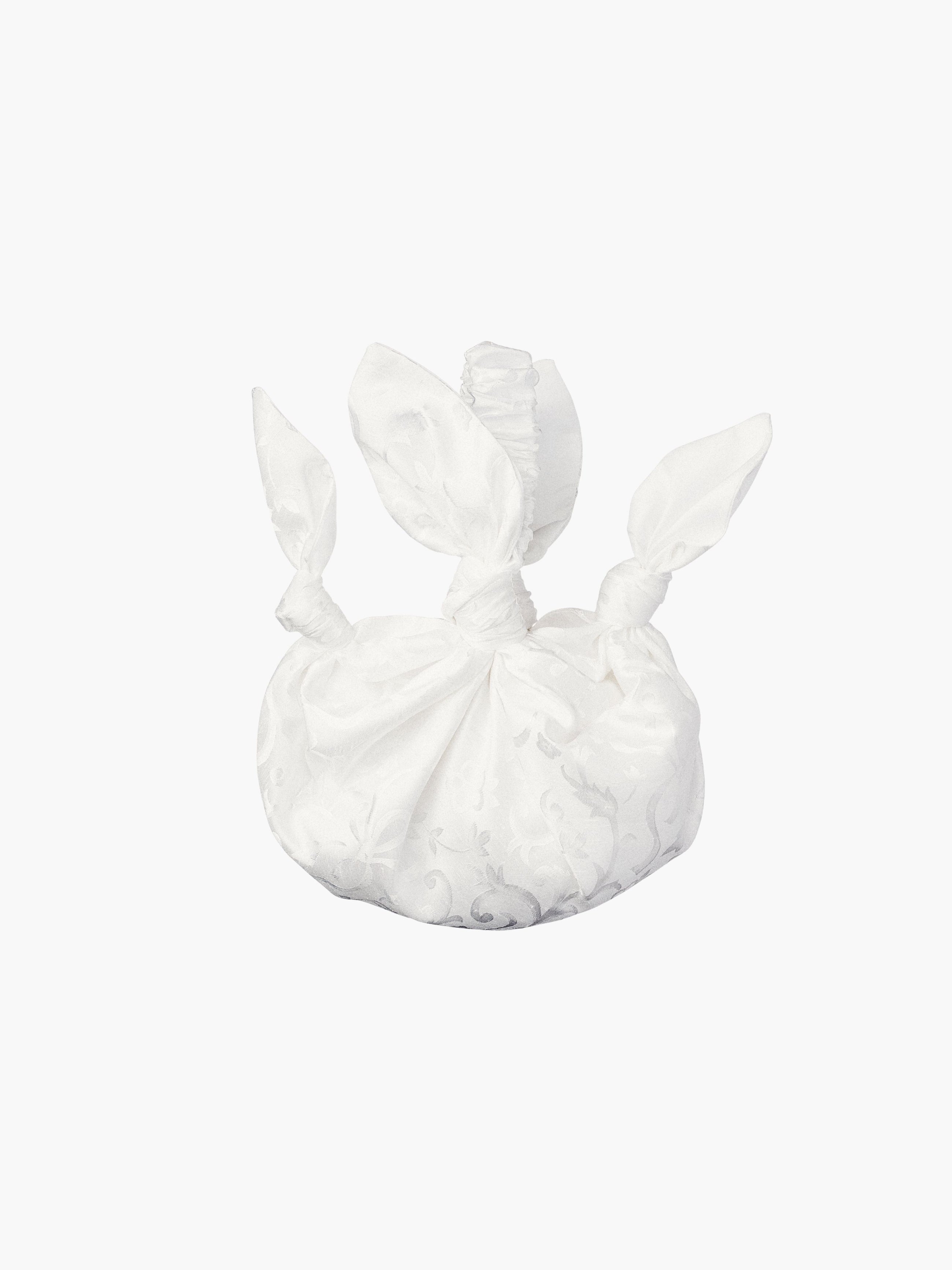 Baby furoshiki handbag in white floral
