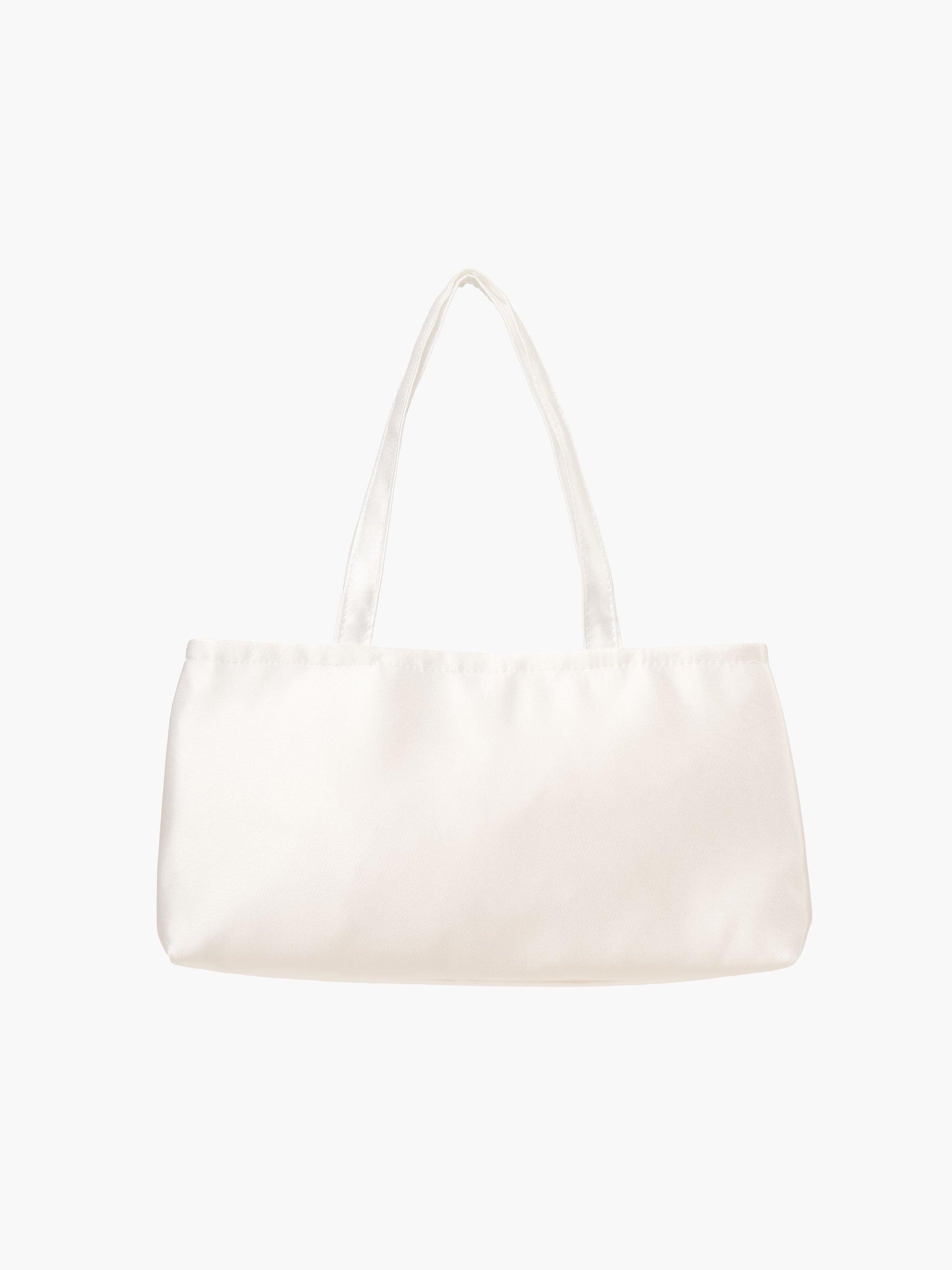 Camille handbag in white satin