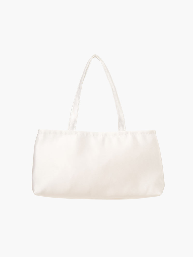 Camille handbag in white satin