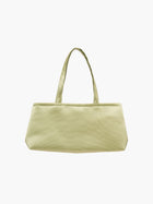 Light green rectangular tote bag with dual handles on a white background. The fabric is smooth, giving a modern and minimalist feel.